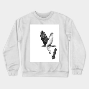 Red-tailed Hawk - B&W Crewneck Sweatshirt